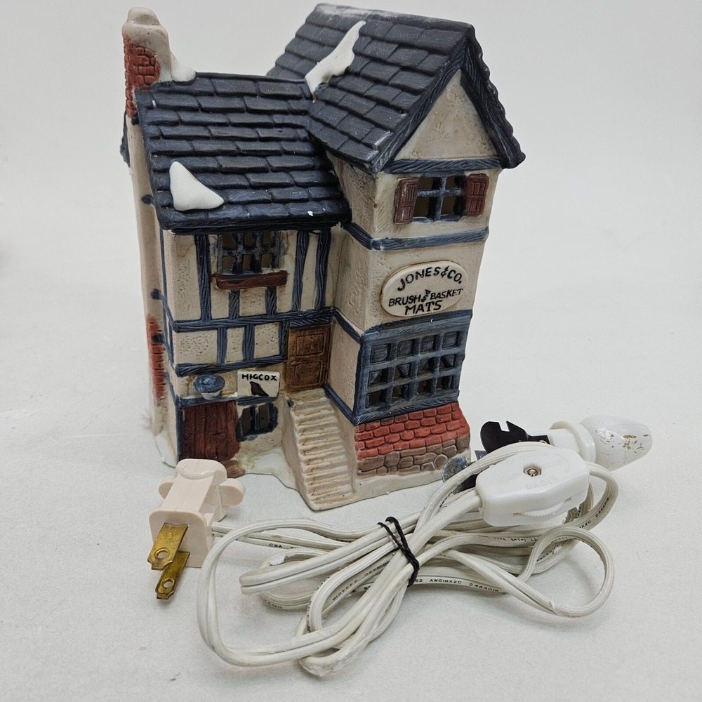 Dept 56 Shops of Dickens' Village  "Jones & Co," #6515-3 Brush Basket Vintage 19